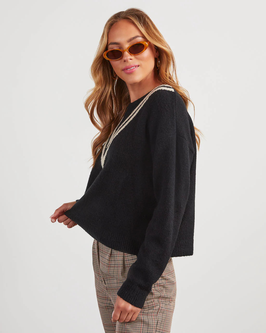 Karly Chevron Striped Sweater