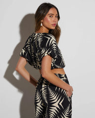 Stay With Me Printed Short Sleeve Top