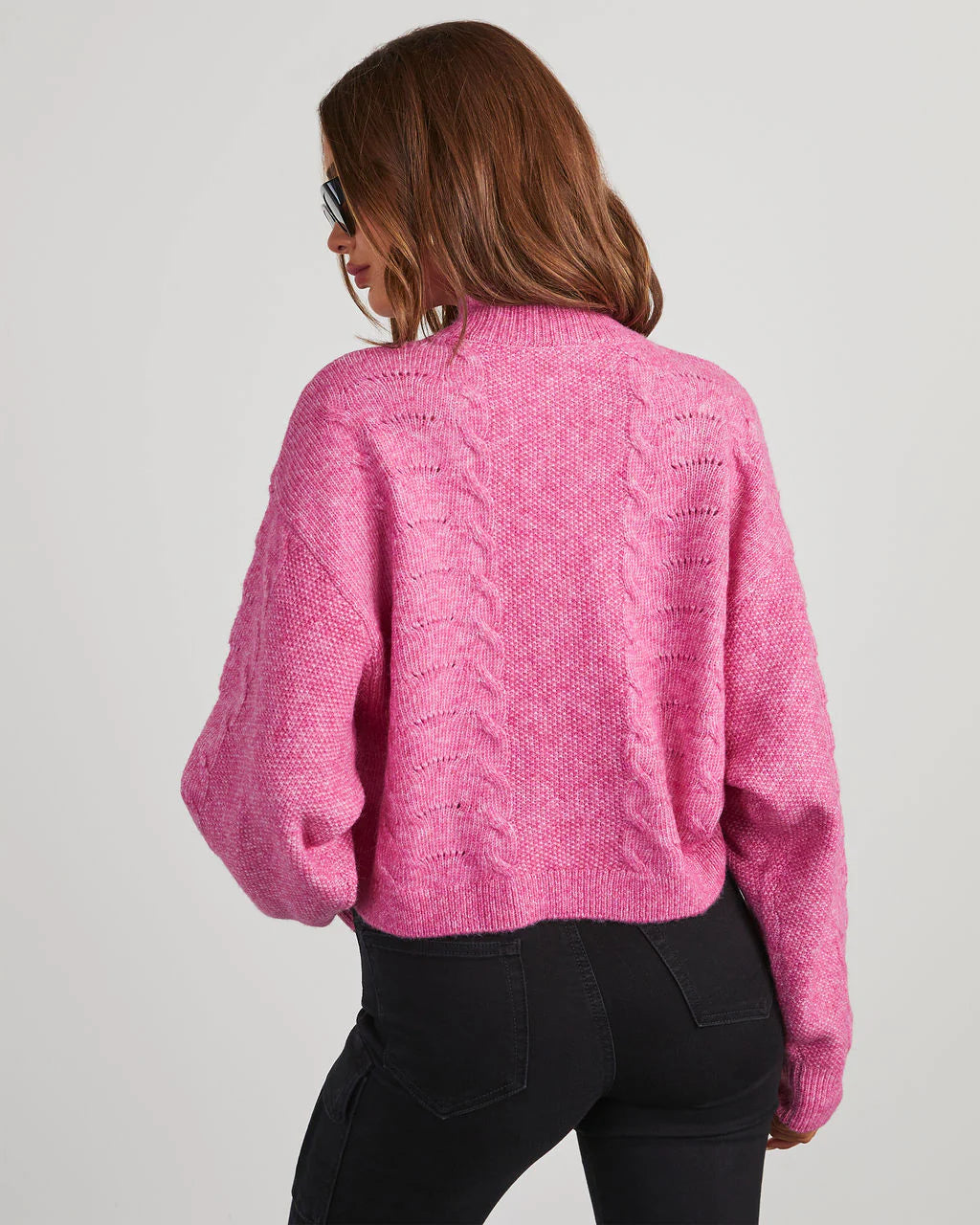 Marisse Mock Neck Knit Sweater
