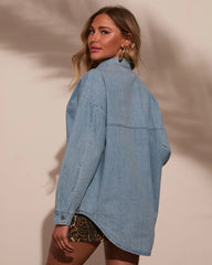 Miraz Button Down Denim Top