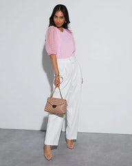 Prim And Proper Tulle Puff Sleeve Top