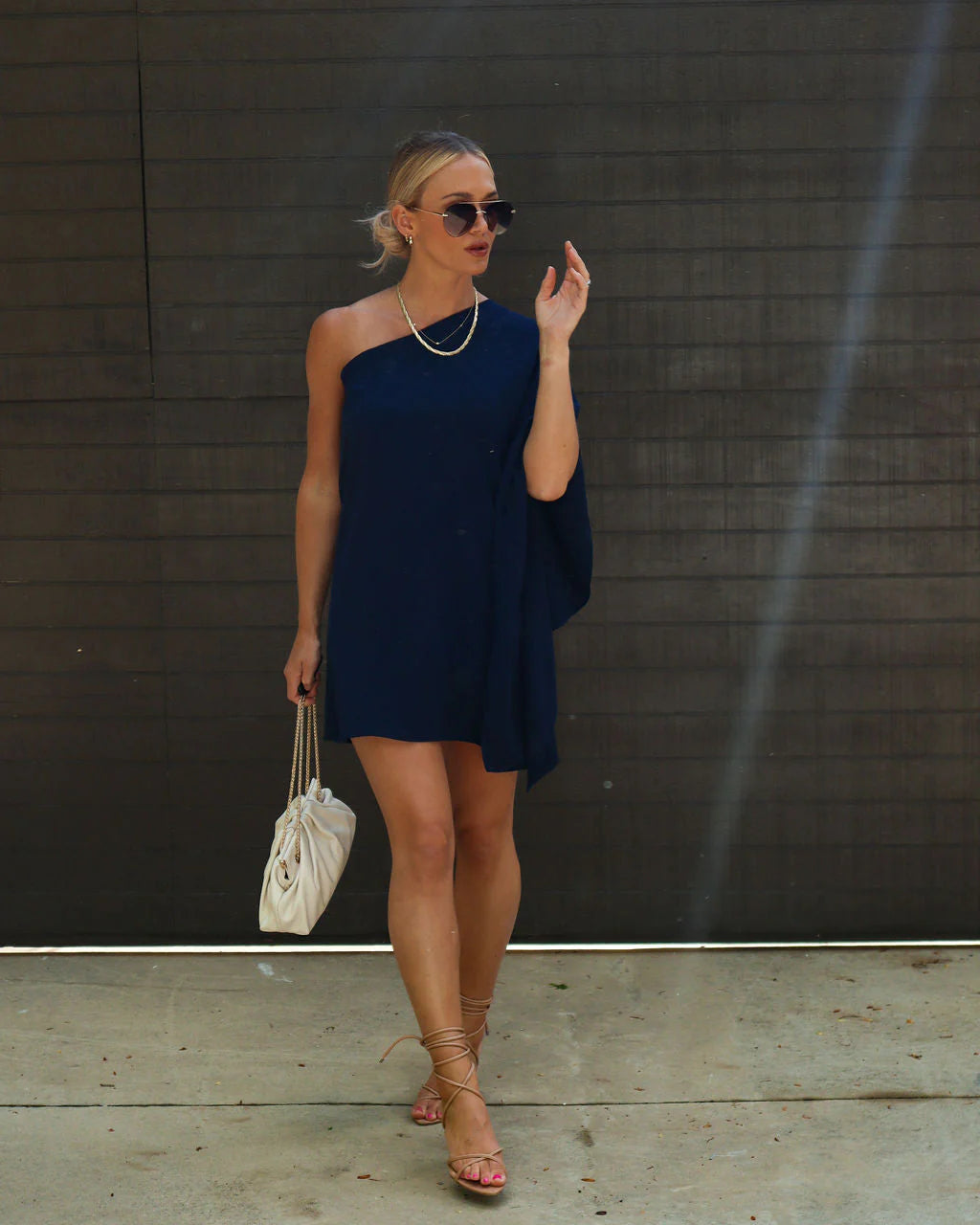 Side To Side One Shoulder Statement Dress