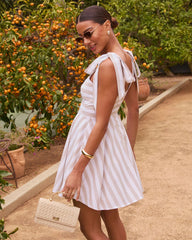 Marigold Striped Mini Dress