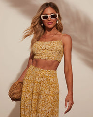Lisandra Sleeveless Printed Crop Top