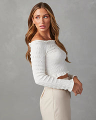 Yes Please Smocked Off The Shoulder Top