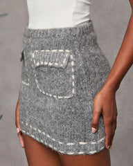 Posy Front Pocket Contrast Stitch Mini Skirt