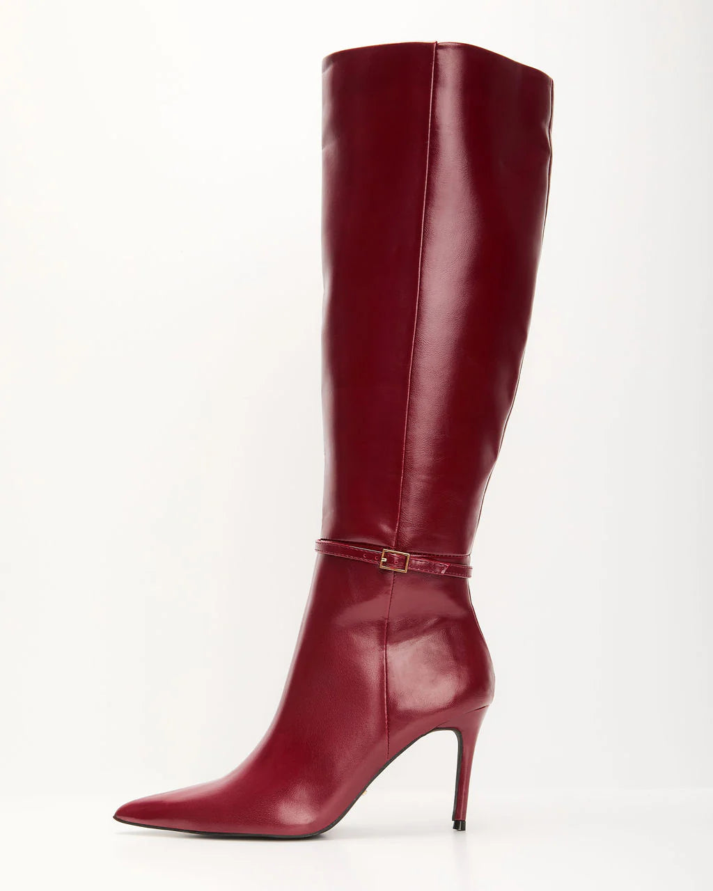 Violetta Patent Leather Heeled Knee High Boots