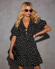 Rosemarie Polka Dot Fit And Flare Mini Dress