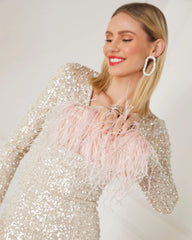 Emily Feather Clutch
