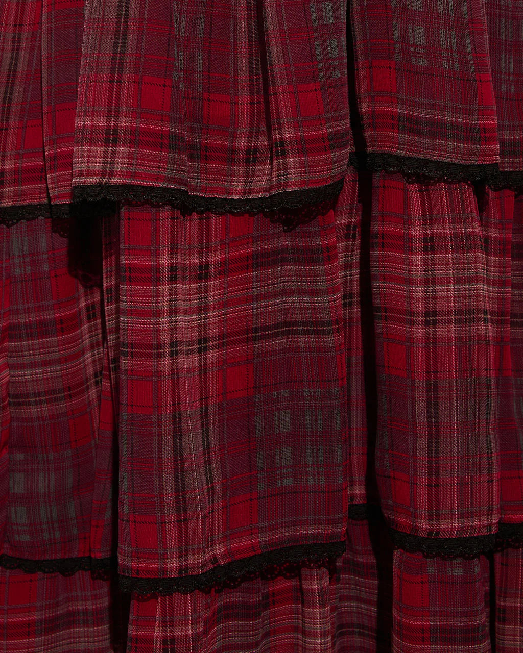 Sway With Me Tiered Plaid Midi Dress