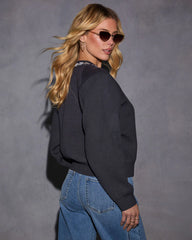 Campfire Embellished Neckline Sweater