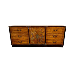 Vintage Bassett Furniture Co. Chinoiserie Credenza Available for Custom Lacquer - Hibiscus House