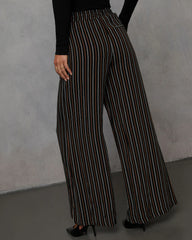 Misha Wide Leg Striped Pants