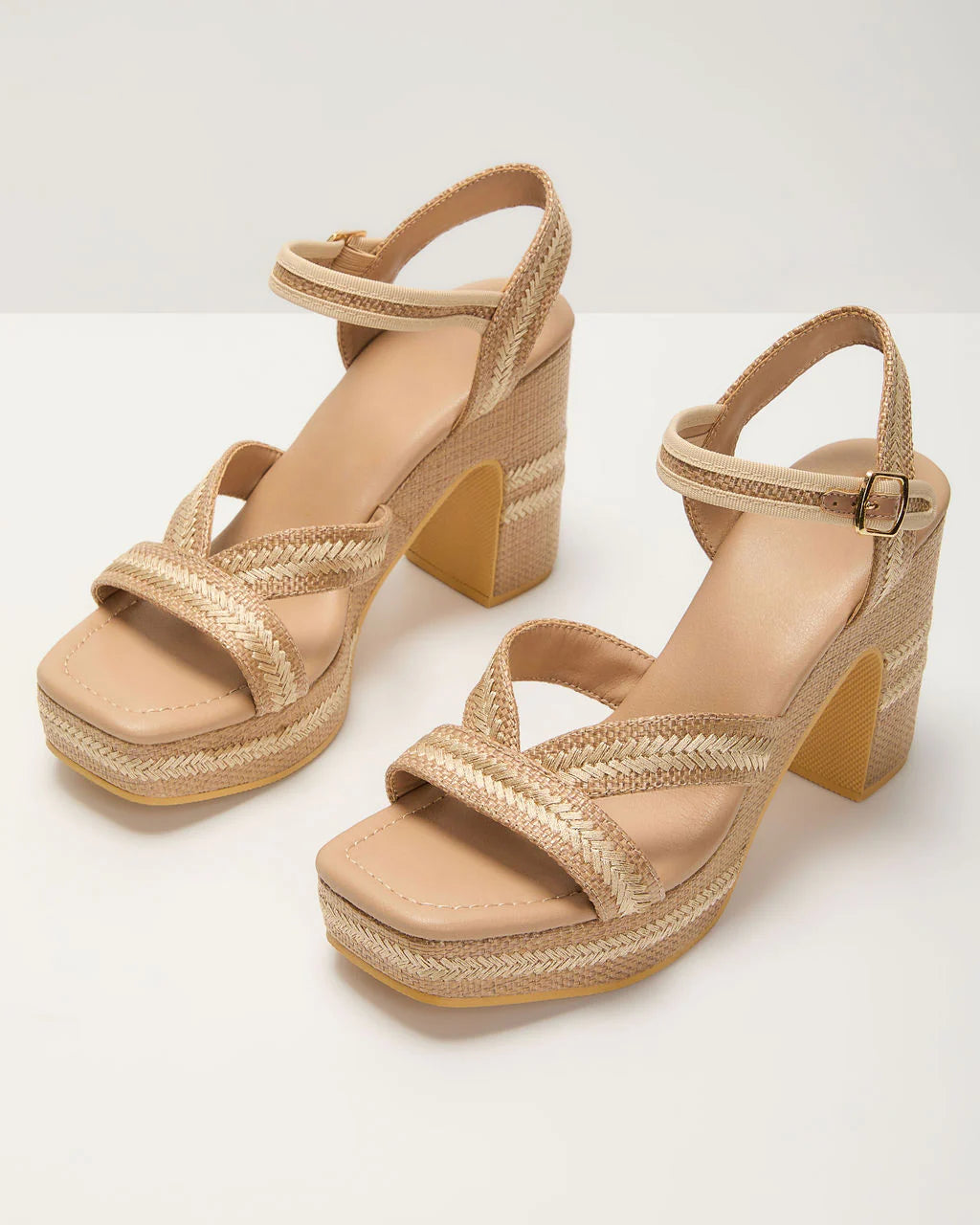 Josefine Embroidery Platform Heels