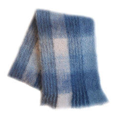 Blue Mohair Fluffy Scarf - Stilshoppen