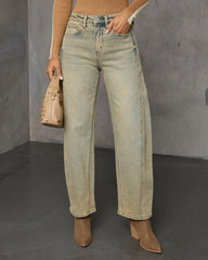 Mavrick High Rise Barrel Jeans