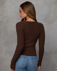 Jamilah Ribbed V Neck Sweater