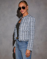 Jullian Frayed Tweed Jacket