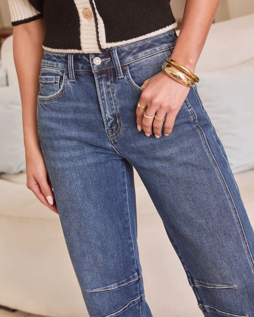Ollie Pintuck Barrel Jeans