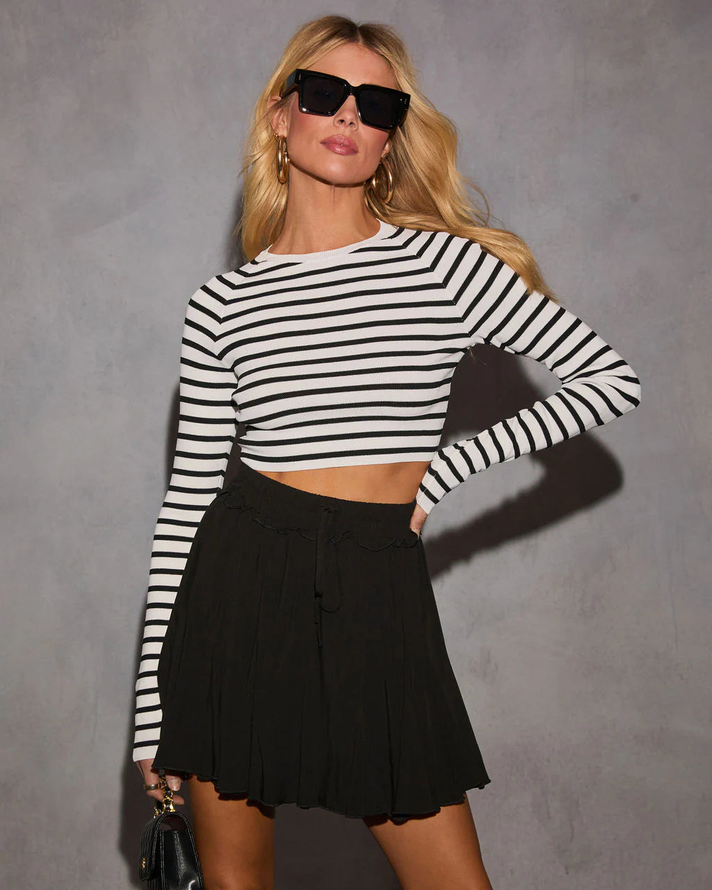 In The Element Striped Cropped Top