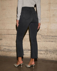 Cline High Rise Crop Flare Denim