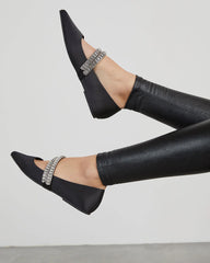 Spellbound Rhinestone Pointed Flats