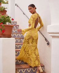 Jodie Cut Out Mesh Maxi Dress