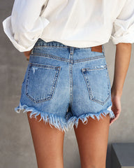 Finn High Waisted Distressed Jean Shorts