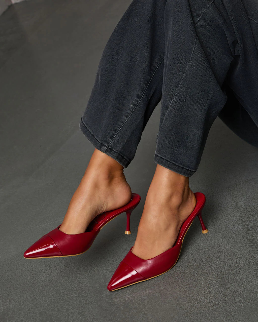 Love Affair Two Tone Pointed Toe Mule