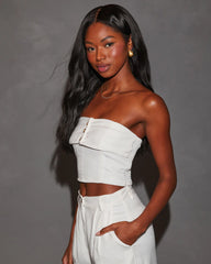 Maylen Strapless Crop Tube Top