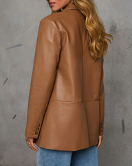 Allysia Leather Blazer