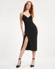 A-Lister Back Cutout Midi Dress