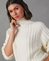 Palvin Cable Knit Turtleneck Sweater