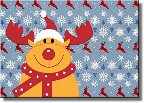 Rudolph the Red Nose Reindeer Picture on Stretched Canvas, Wall Art Décor, Ready to Hang