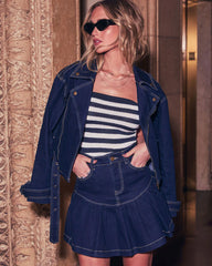 Moonlit Love Denim Mini Skirt