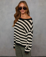 Junia Striped Crochet Sweater