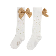 A DEE - From A Dee With Love Rae Diamante Knee High Socks - Snow White