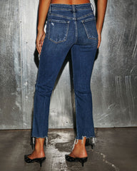 In A Trance Mid Rise Straight Leg Jeans