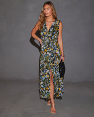 Yasmin Floral V-Neck Maxi Dress