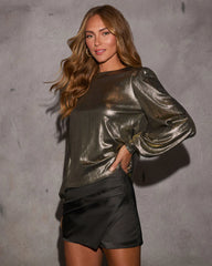Start The Party Metallic Blouse