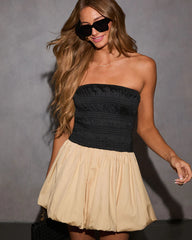 Vivienne Contrast Strapless Mini Dress