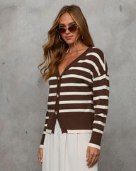 Thinking of You Contrast Striped Cardigan