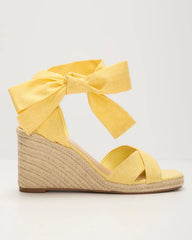 Sundance Wrap Tie Wedge Sandals