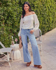 Loves Match Off The Shoulder Polka Dot Top