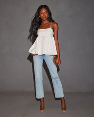 Kalani Babydoll Spaghetti Strap Top