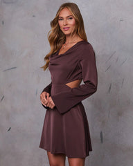 You Found Me Cut Out Satin Mini Dress