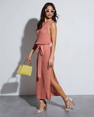 Sandra Sleeveless Tie Waist Coverup Maxi Dress