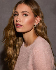 Saralyn Rhinestone Heart Drop Earrings