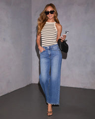 Kayley Studded Straight Leg Jean