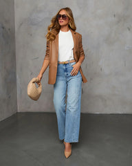 Allysia Leather Blazer
